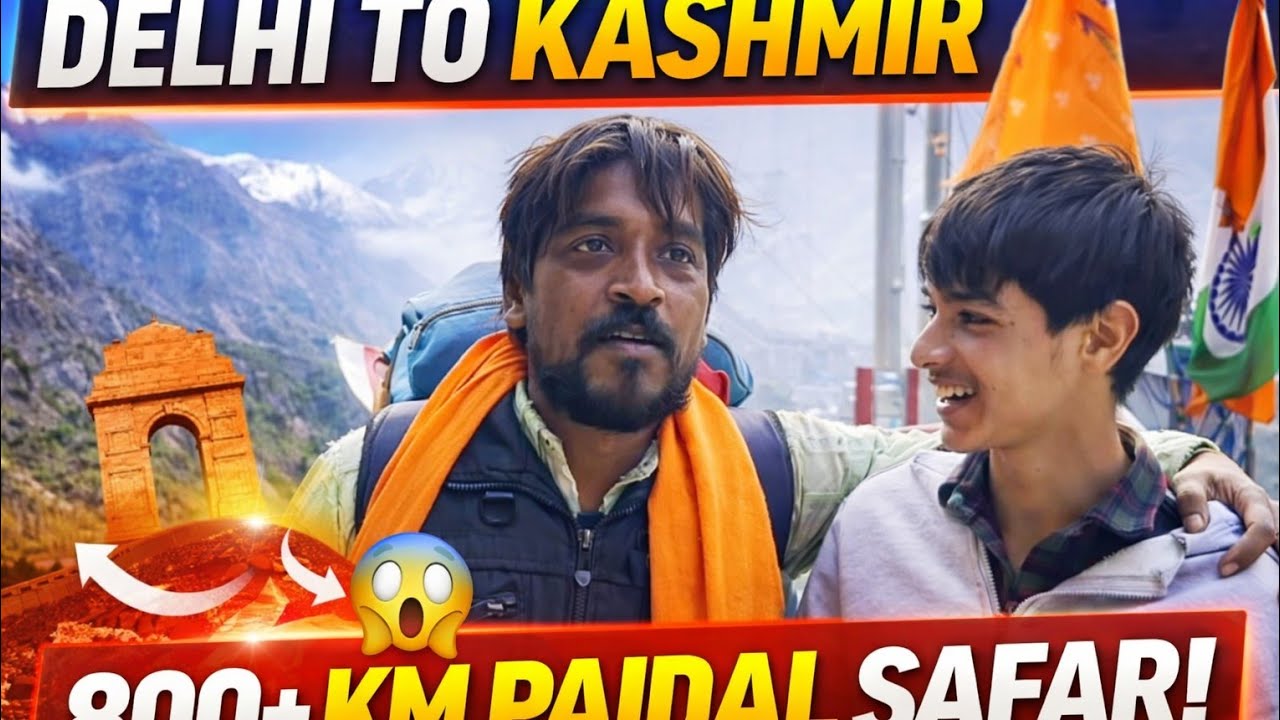 Unbelievable! Delhi to Kashmir on Foot 😳 Real Struggle Story | @AshishsVlogBroadcast 