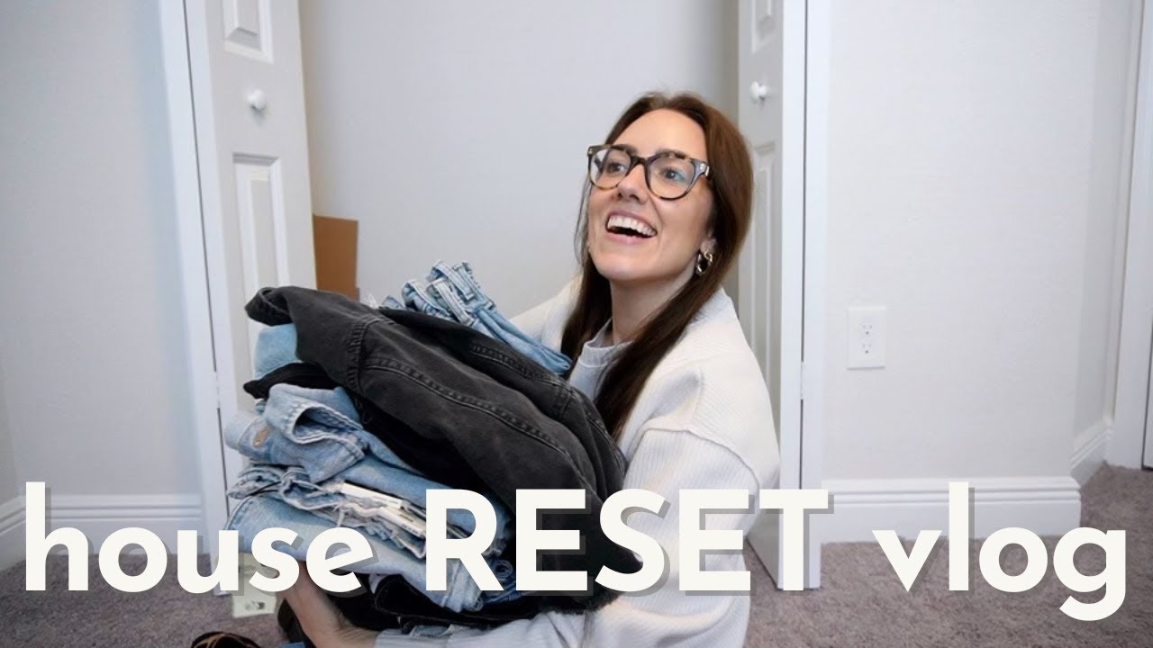 HOUSE RESET + a full work day vlog | Katie Carney