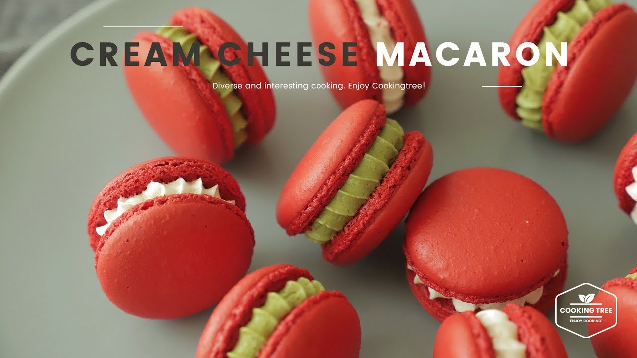 [크리스마스🎄] 크림치즈 마카롱 만들기 : Christmas Cream Cheese Macaron Recipe : クリームチーズマカロン | Cooking ASMR