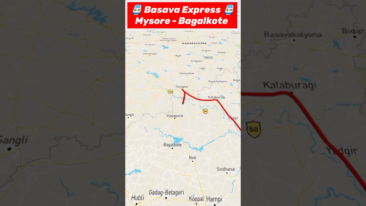 Basava Express 🚆 Karnataka rail users🚆 Mysore to Bagalkote train in Karnataka 