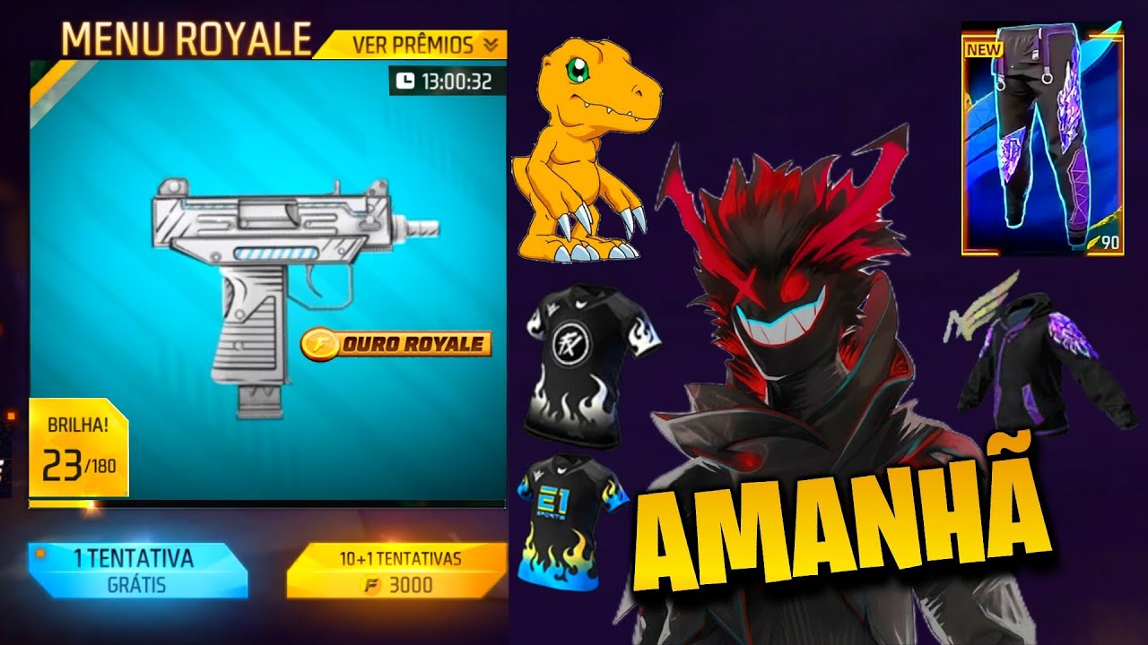 &Eacute; AMANH&Atilde;! NOVA ATUALIZA&Ccedil;&Atilde;O DO FREE FIRE OB51, OURO ROYALE, ESTILHA&Ccedil;OS E MAIS NOVIDADES FREE FIRE