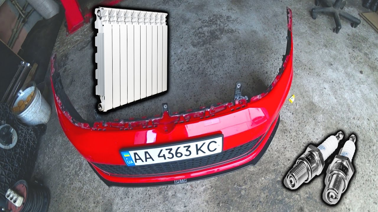 GOLF 7 GTI: Радиатор кондиционера, свечи NGK и актуатор лючка бензобака.