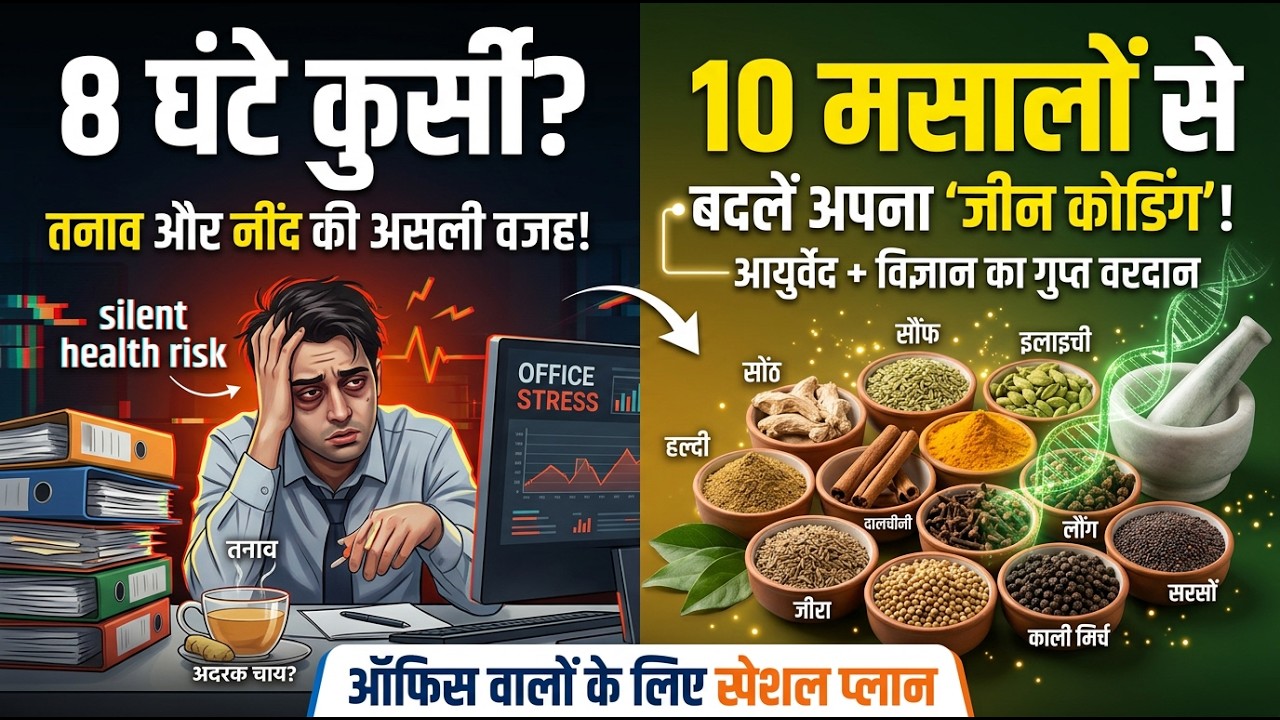 Kapha vs Pitta Diet Truth Sitting Job & Weight Gain? 🛑 5 Spices For "Metabolism" | Chronobiology