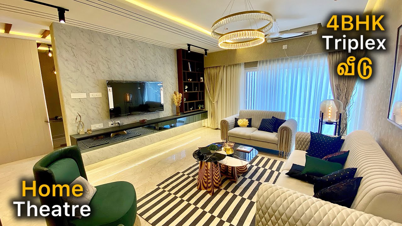 Mesmerising 4BHK Triplex Villa with Home Theatre | Premium Interior Design | Epi-945
