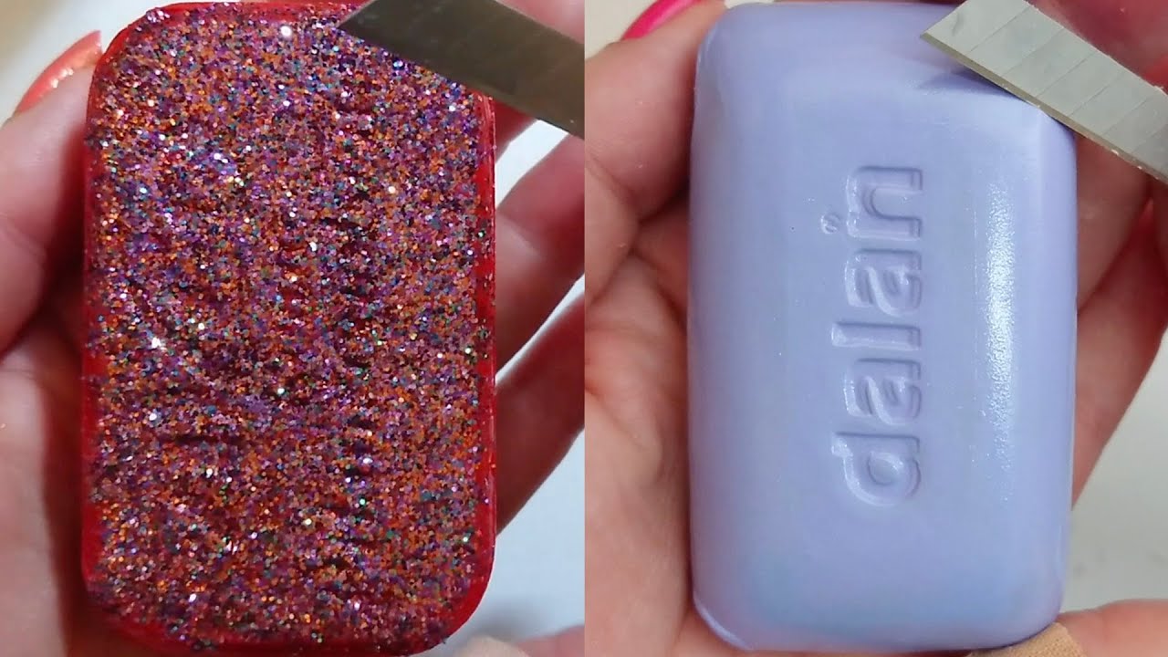 Soap Carving ASMR Relaxing Sounds no talking Satisfying ASMR Video #soapcarving #soapcuttingvideo