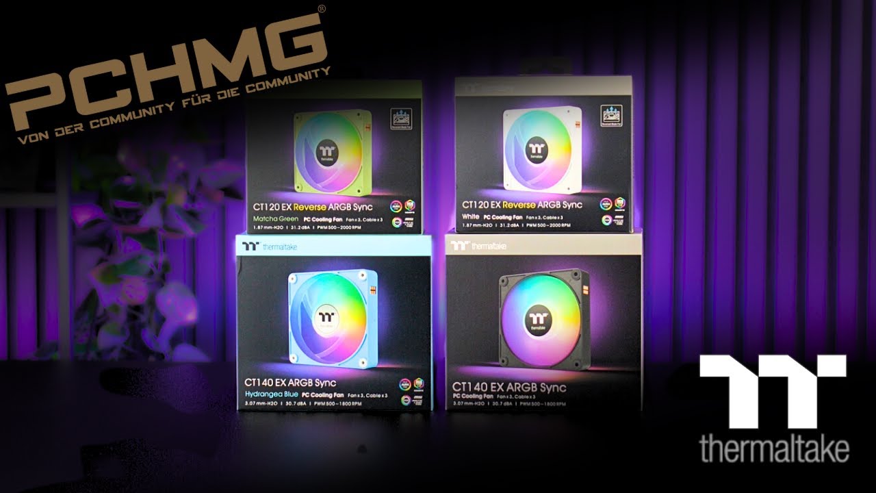 Viel RGB und kaum Kabel? Ist das möglich? Thermaltake CT 120 EX und CT 140 EX Lüfter beweisen es!