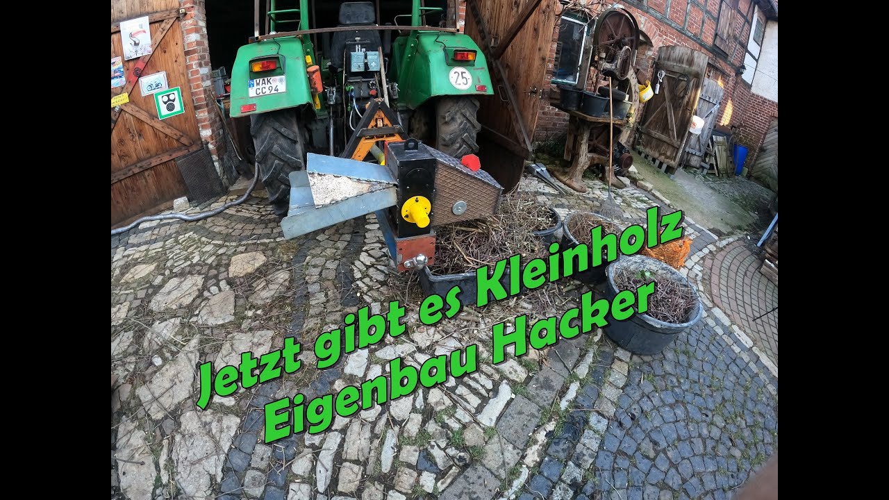 Jetzt gibt es Kleinholz | Eigenbau Holzhacker | Bau + Testlauf