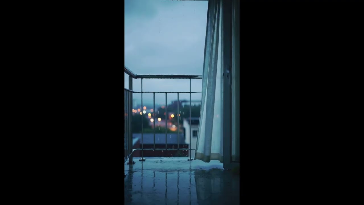 rain on concrete balcony