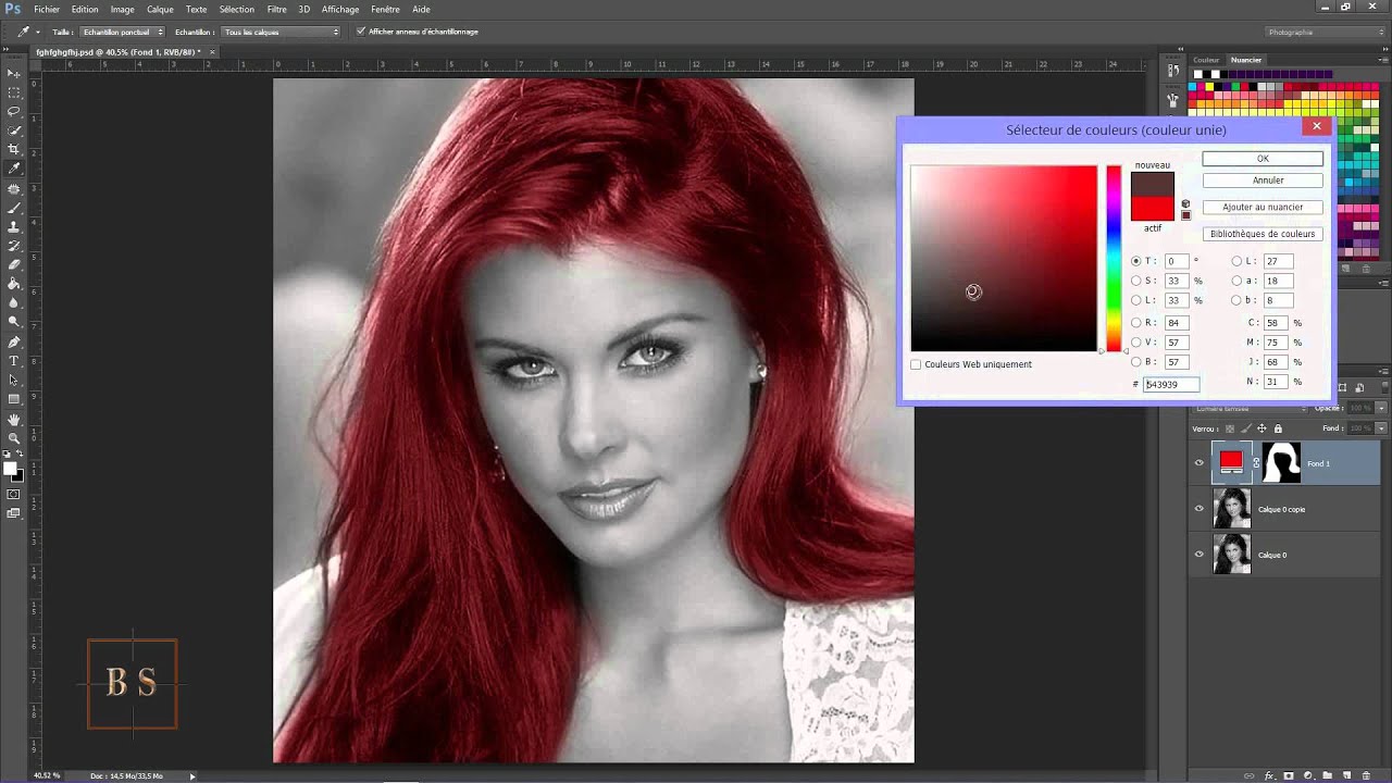 PHOTOSHOP CC.. COLORISATION AVEC LE CALQUE DE REGLAGE