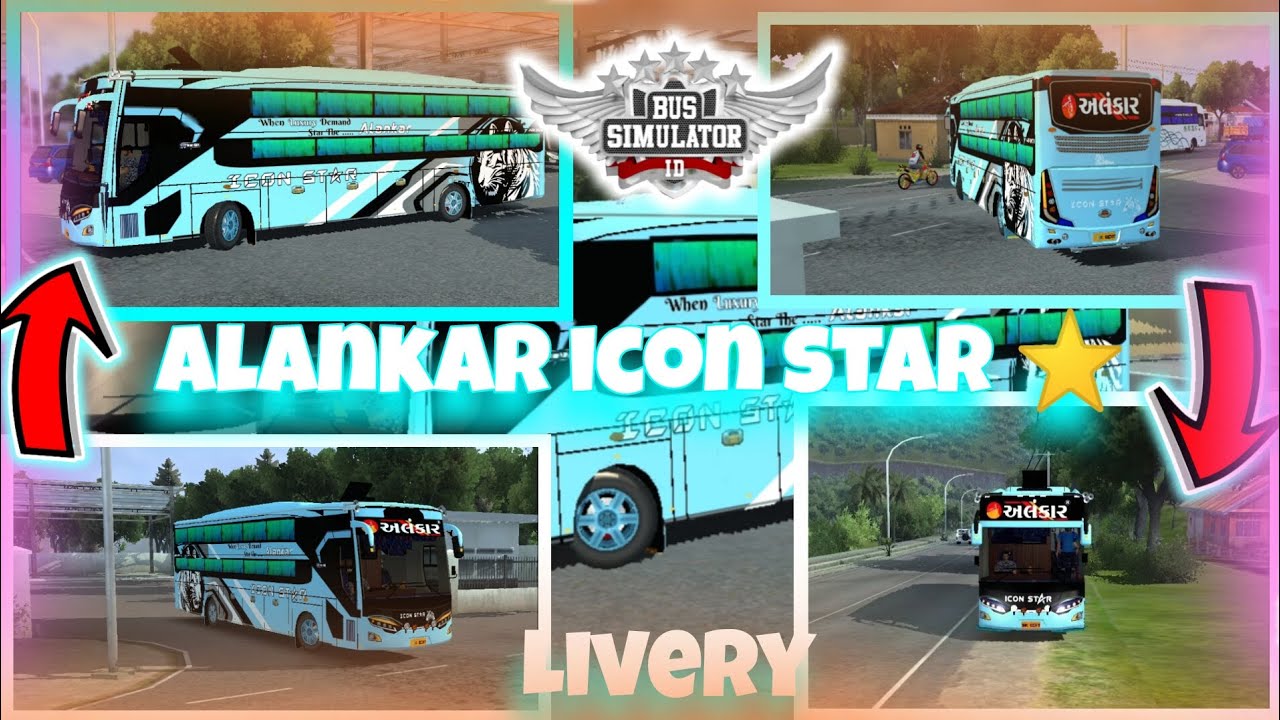 alankar icon star ⭐ original livery colour download link super #viral #trending#liverybussid