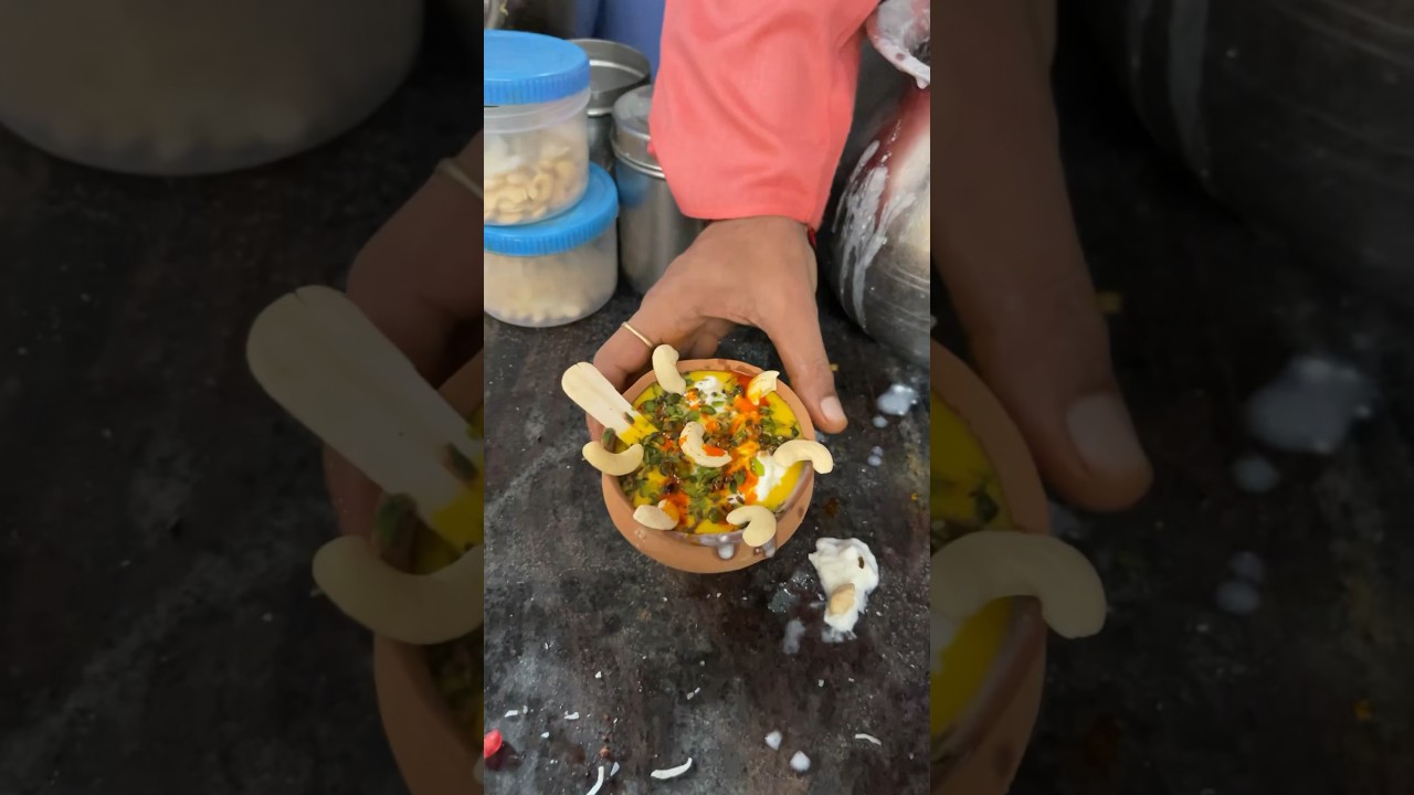 Varanasi Ki Famous Blue Lassi Dry Fruits Lassi #streetfood #shorts #youtubeshorts #banaras