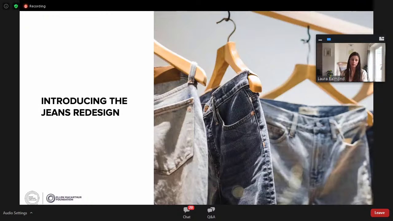 WEBINAR: Jeans Redesign - by Ellen Macarthur Foundation's Make Fashion Circular Initiative