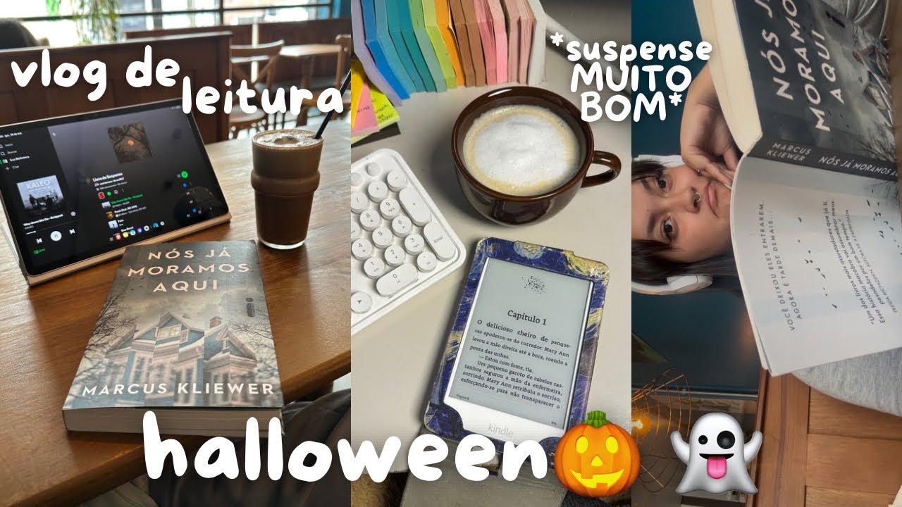 Vlog de leitura lendo livros de suspense/terror para comemorar o halloween🎃✨