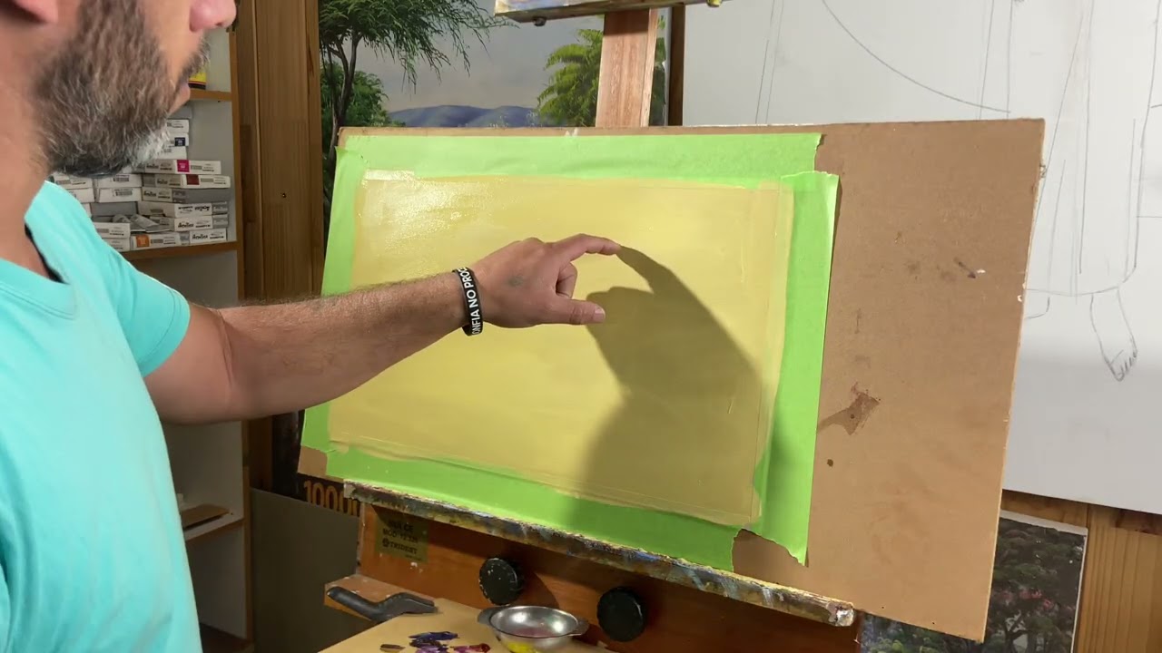 Material alternativo para pintura em tela