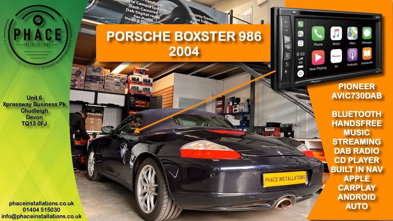 PORSCHE BOXSTER 986 2004 PIONEER APPLE CARPLAY STEREO UPGRADE FROM PHACE INSTALLATIONS