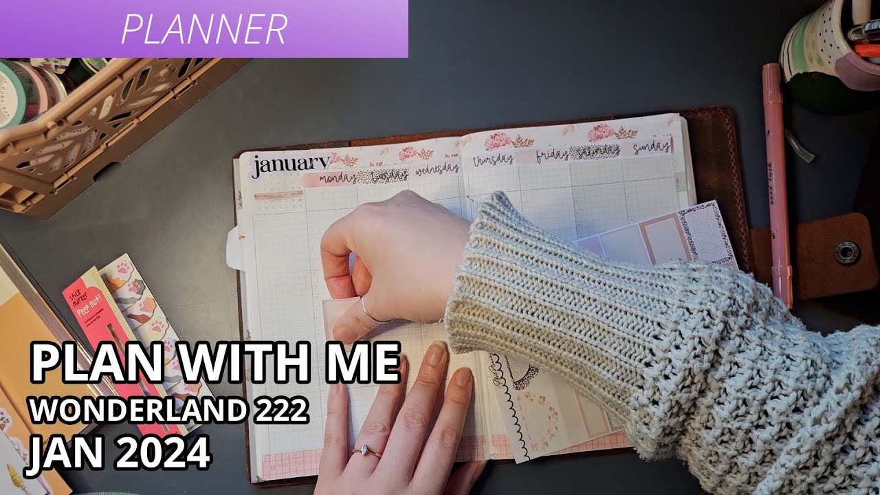 PLAN WITH ME - Using Wonderland 222 A5 Planner and Charta 81 Products - January 2024 w/c 15th