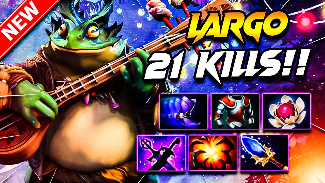 Dota 2 LARGO Gameplay | 21 Kill!! LARGO DOTA 2 Gameplay | Largo Carry Build Pro Gameplay Guide 7.40