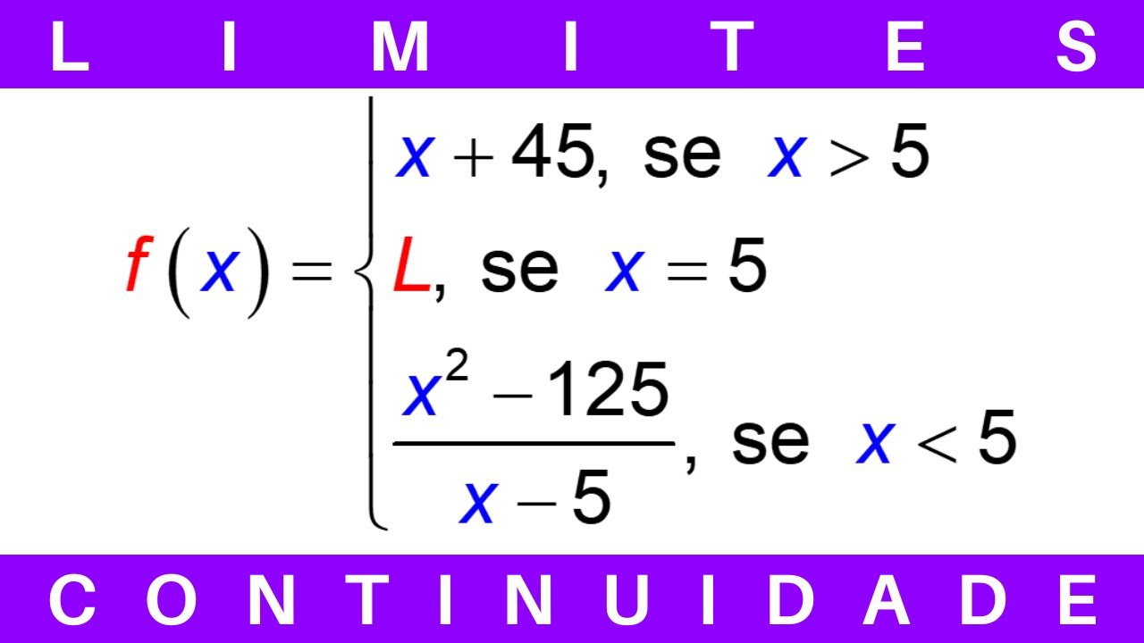 CÁLCULO 🔆 CONTINUIDADE de FUNÇÕES #exercícios #limites #cálculo1