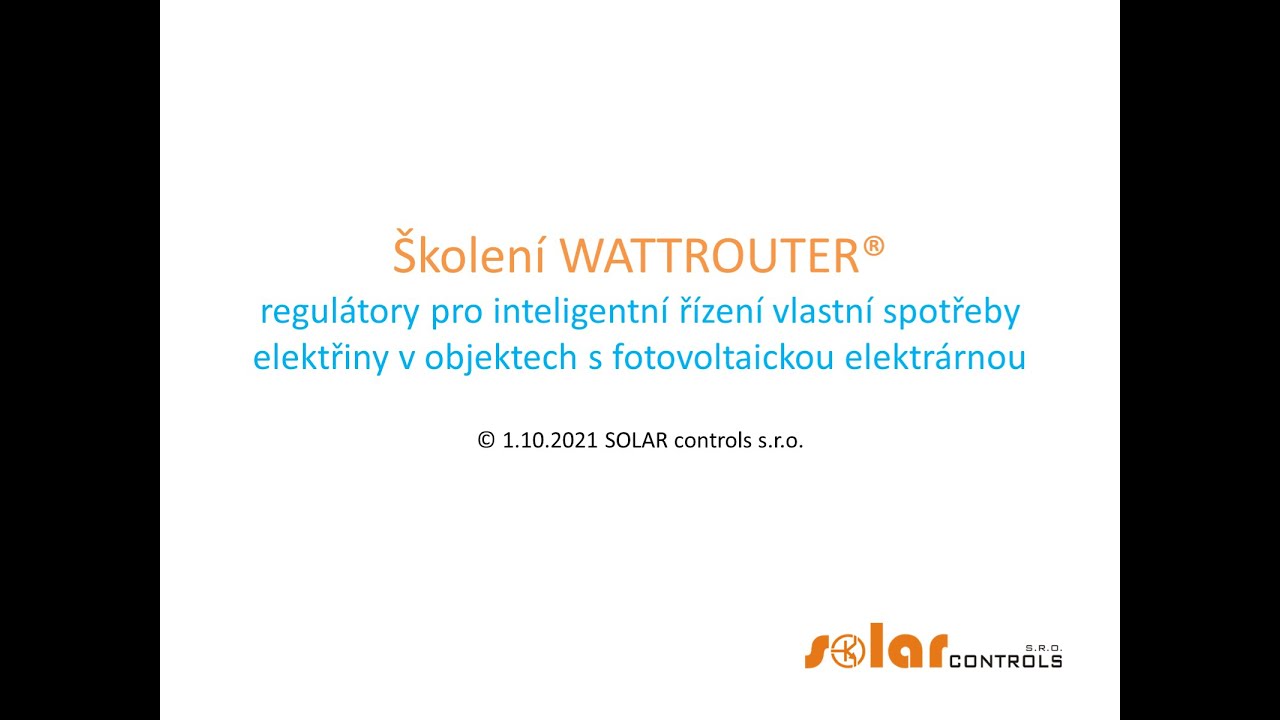 &Scaron;kolen&iacute; WATTROUTER&reg;