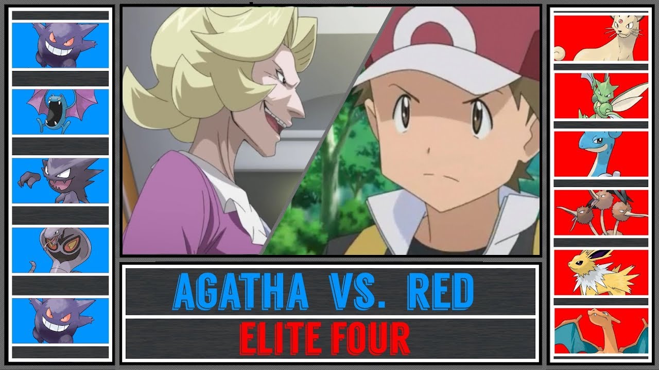 Red vs. Agatha (Pokémon Sun/Moon) - Indigo Plateau/Pokémon League - Pokémon Origins