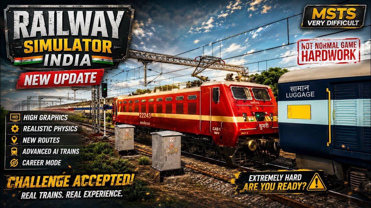 Railway Simulator India | Новое обновление &mdash; очень сложно 😥 Тяжелая работа в RSI 🔥