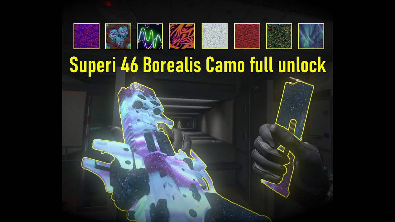 Call of Duty MWZ - Superi 46 Borealis camo full unlock