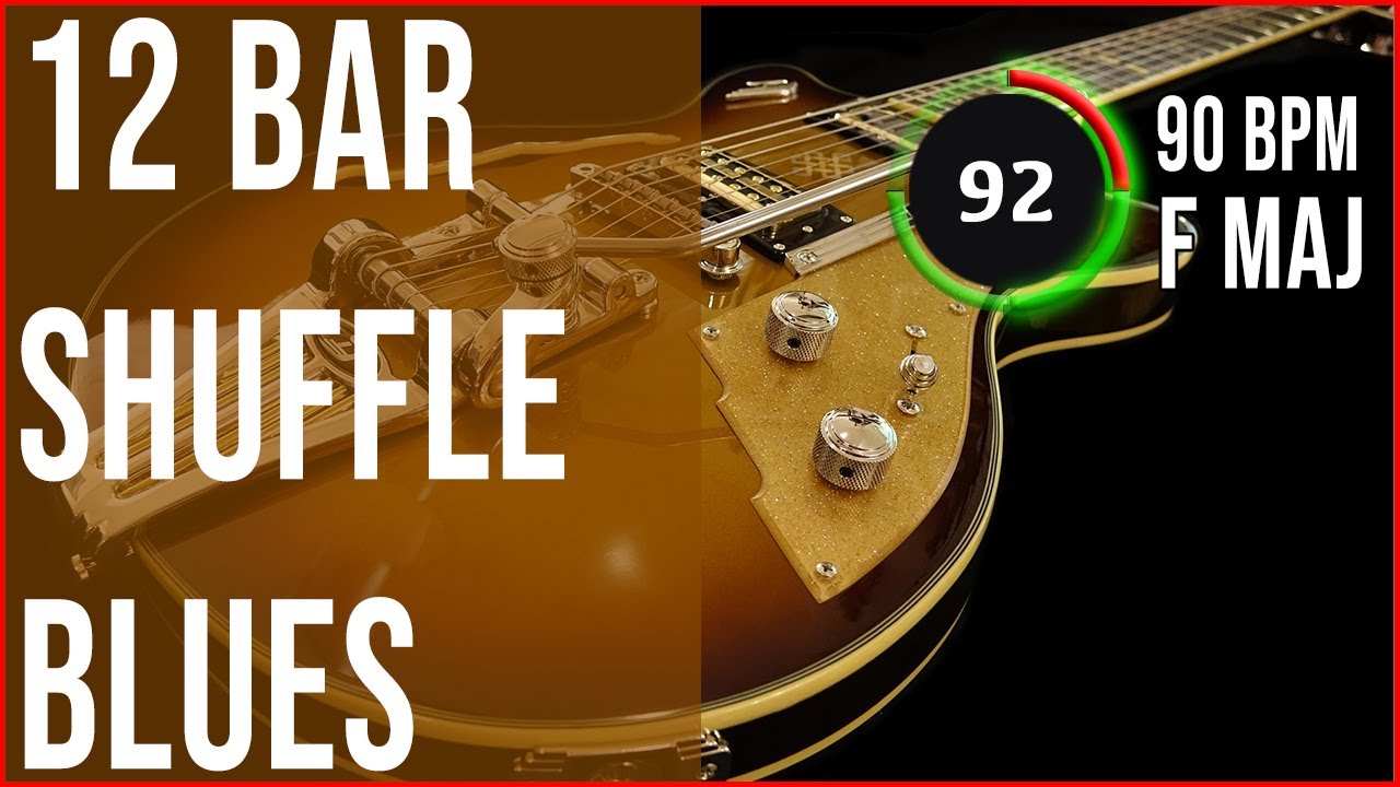 12 Bar F Blues Guitar Backing Track (Jam in F Major 90 BPM)