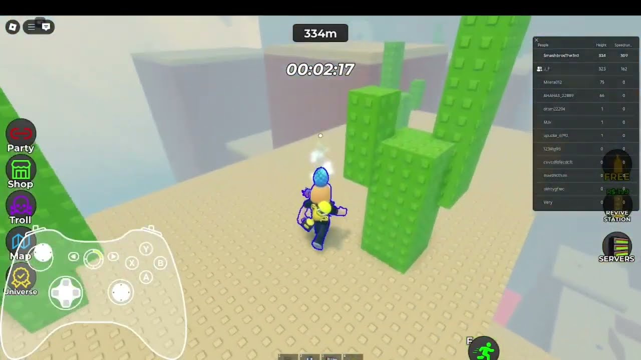 Roblox Gravity 2 Player Obby Speedrun (400M, 2:51, Sprint & Retrieval Station Gamepasses, Preset)