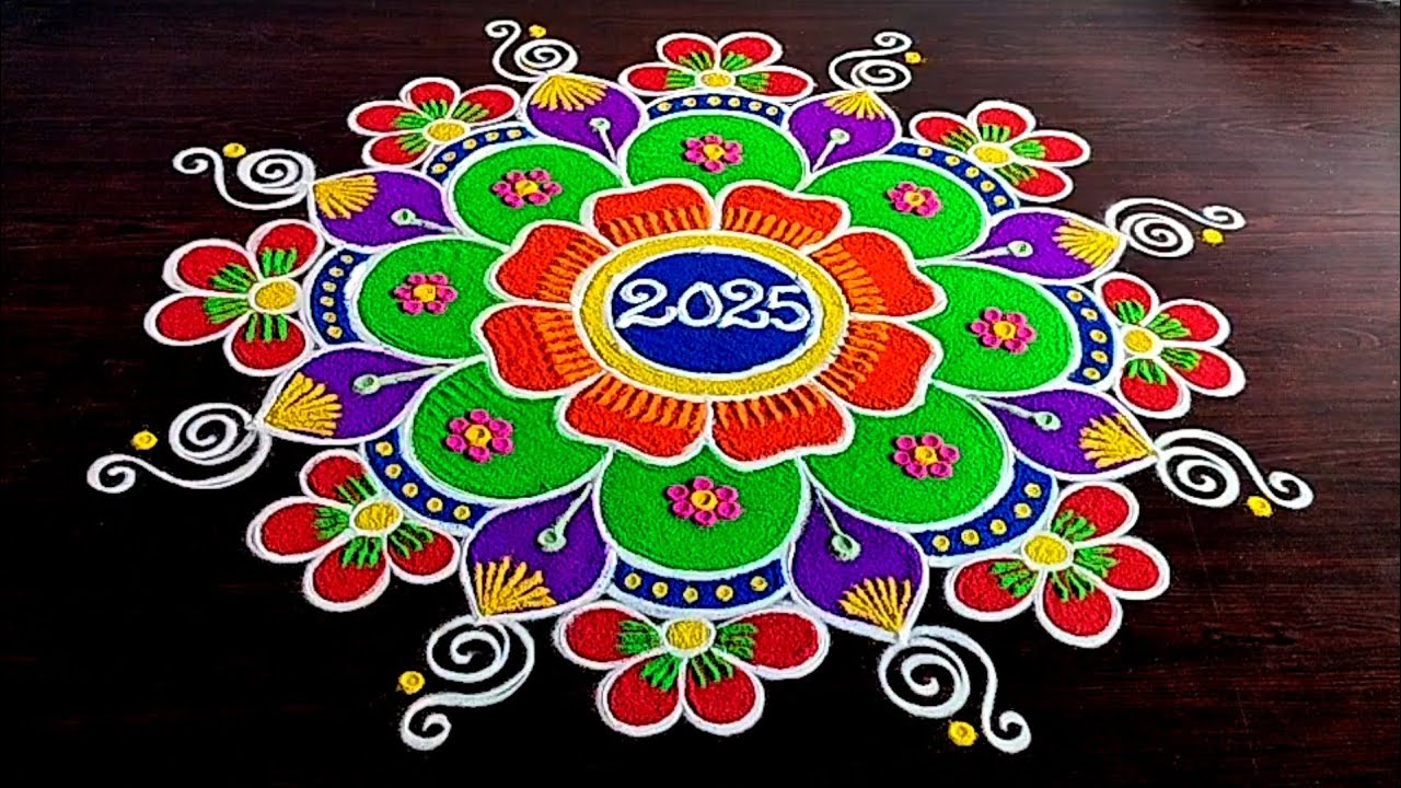 New Year Special 2025 Rangolis 🌹 New year Muggulu 🌹 New year Rangolis 🌹 New year Kolams 🌹 New year D