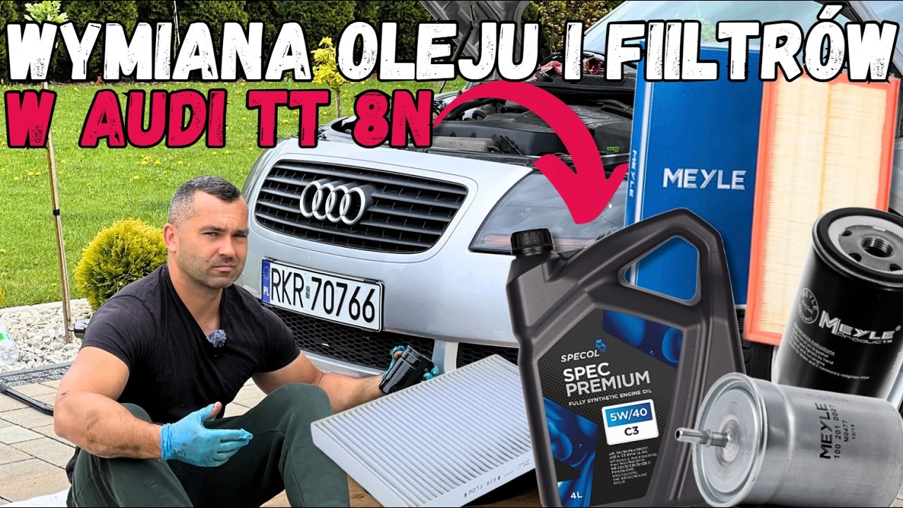 Serwis Audi TT 8N: Wymiana oleju i filtr&oacute;w oleju, paliwa, kabinowego #auditt #tt #8n