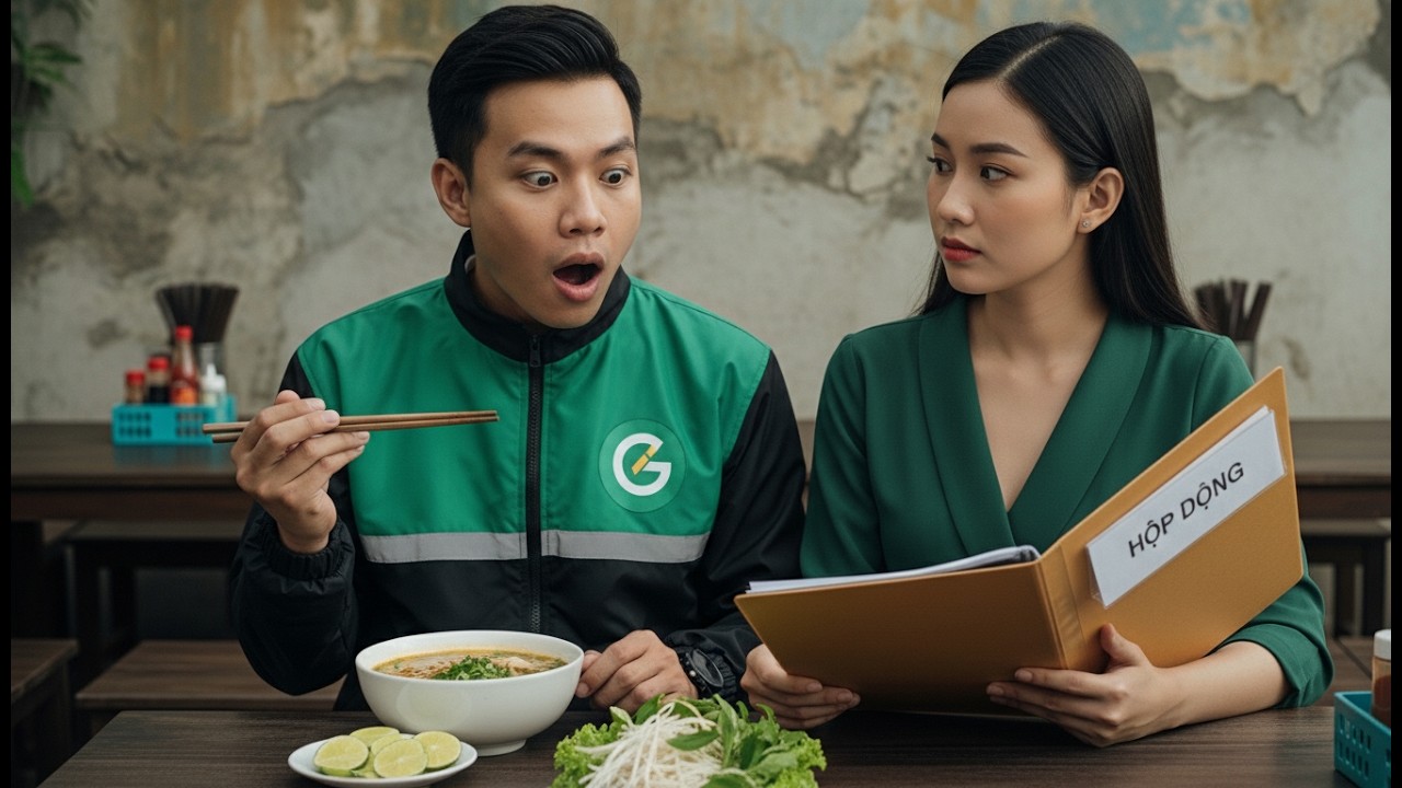 Đang Ăn Bún Riêu 25K Vỉa Hè, Anh Xe Ôm Chết Lặng Khi Nữ Tỷ Phú Đặt Hợp Đồng 20 Tỷ Ngay Trước Mặt!