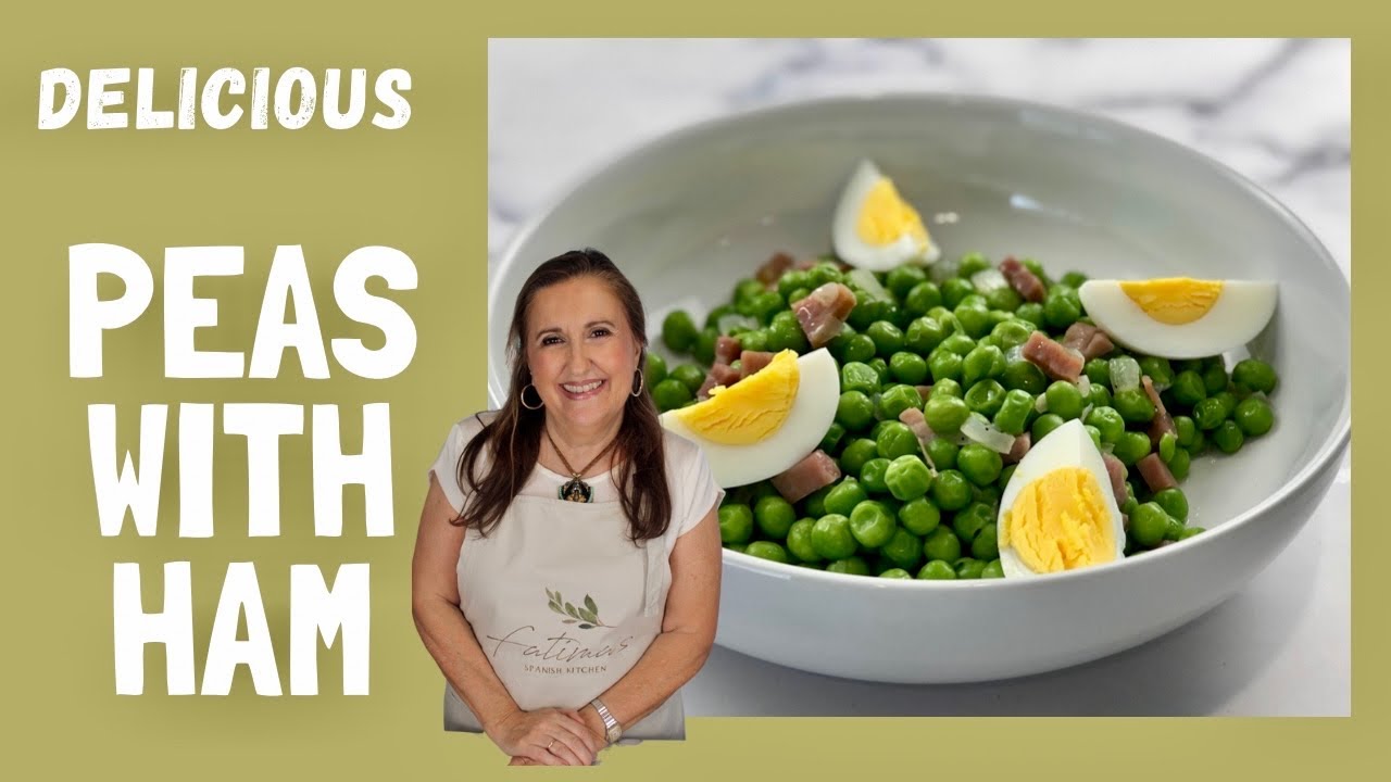 DELICIOUS PEAS WITH HAM I Receta de Guisantes con Jamón Serrano