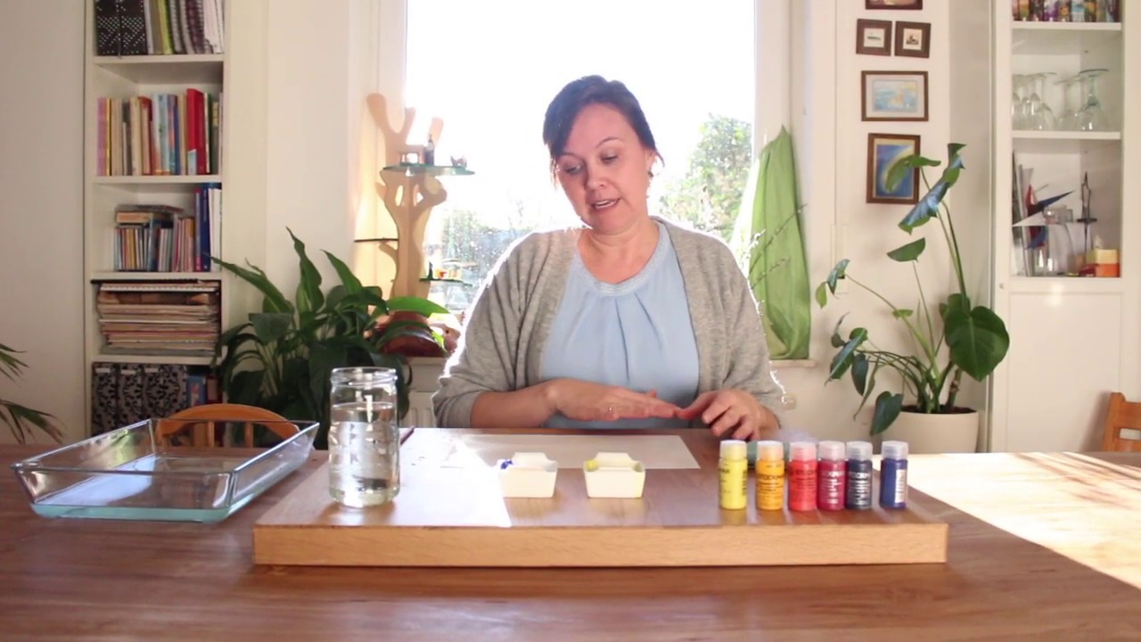 #2 Schilderles 1 nat-in-nat | Vrijeschool Juf Eveline | Wet on wet Painting tutorial