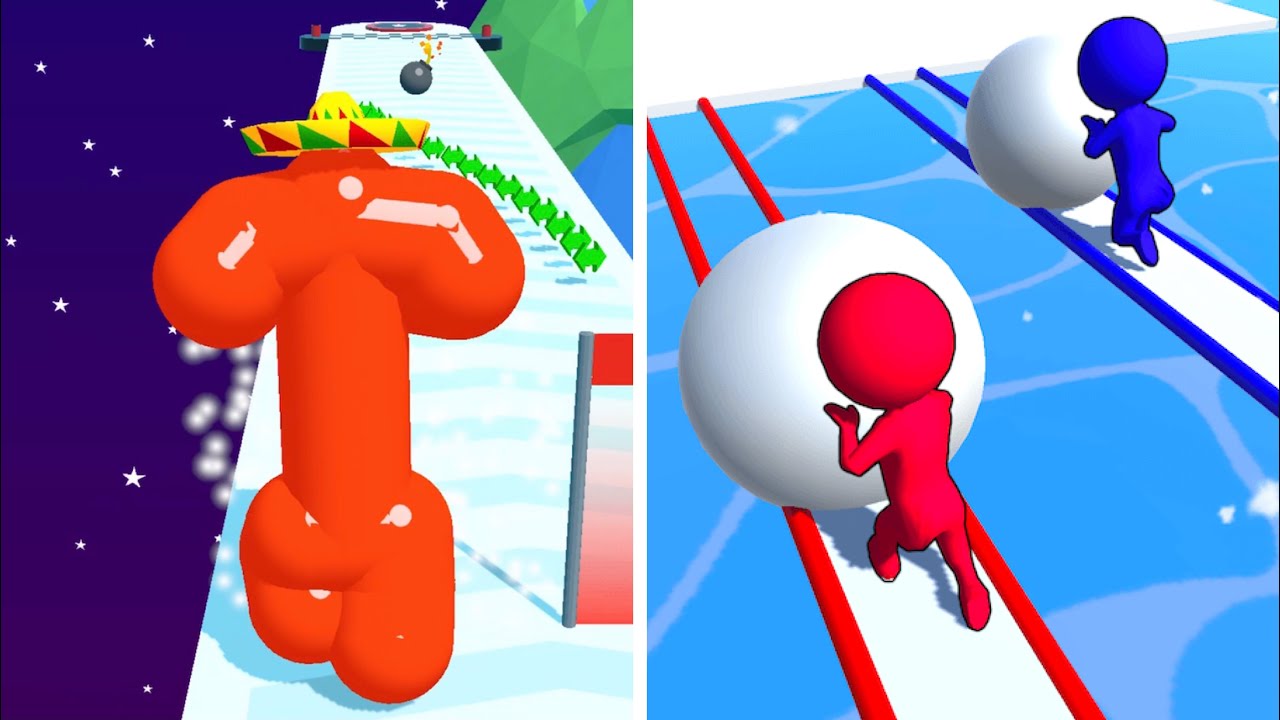 Tall Man Run Vs Snow Race ✅🎉All Big Max Levels Android iOS Mobile Gameplay