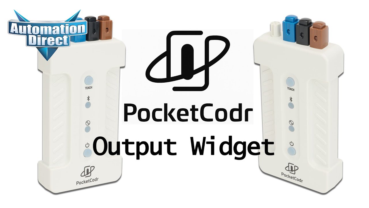 Как использовать виджет вывода на вашем Contrinex PocketCodr от AutomationDirect
