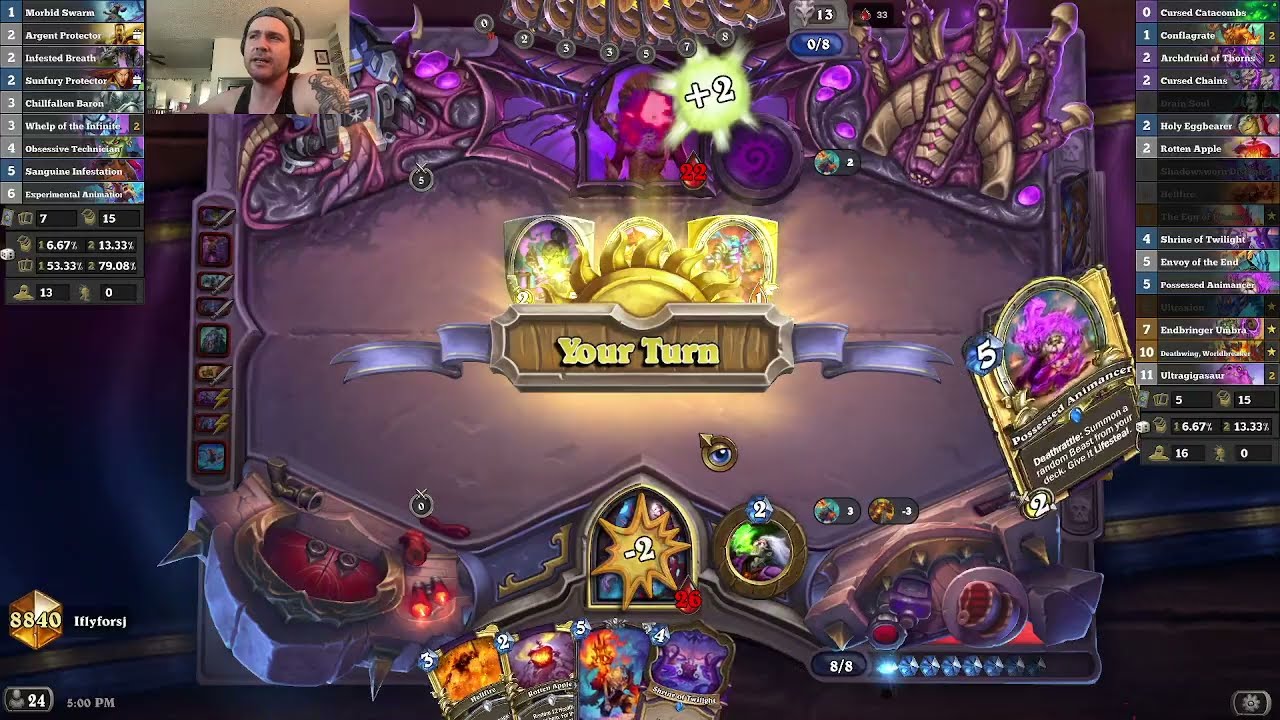Eggimancer Warlock - Hearthstone Standard Legend Rank - Possessed Animancer - Egg of Khelos