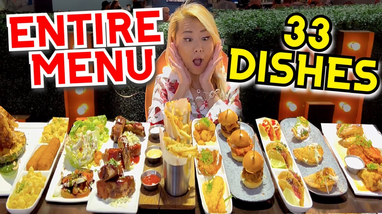 Entire Menu at Flights in Las Vegas!! 33 DiSHES!! #RainaisCrazy