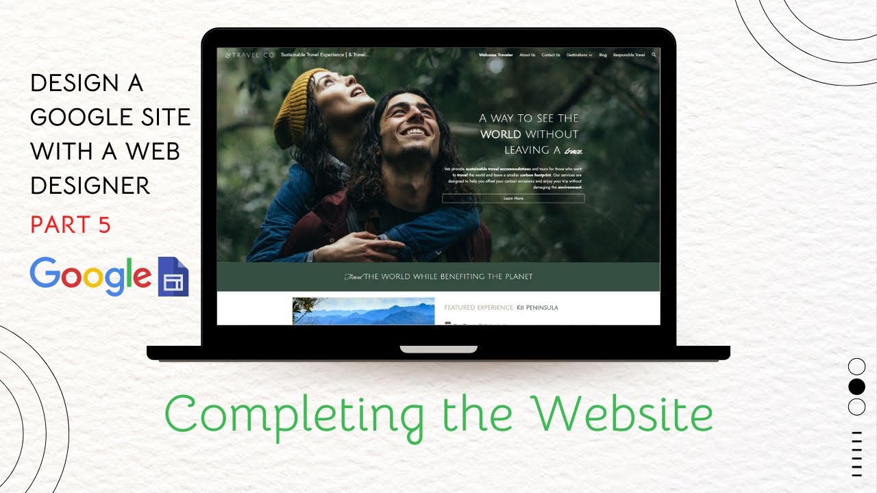 Complete the design  |  Design a Google Site with a Web Designer | Part 5