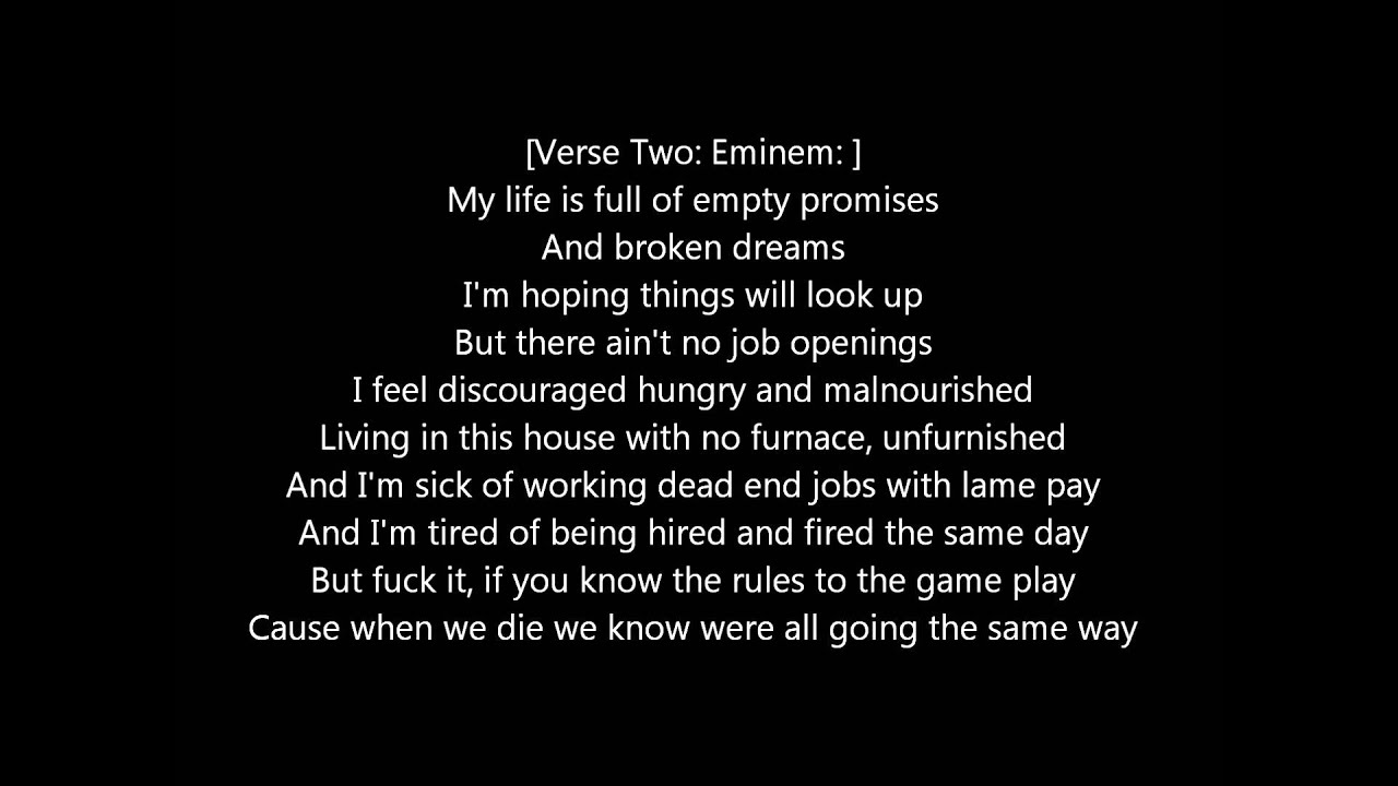 Eminem - Rock Bottom (with lyrics)