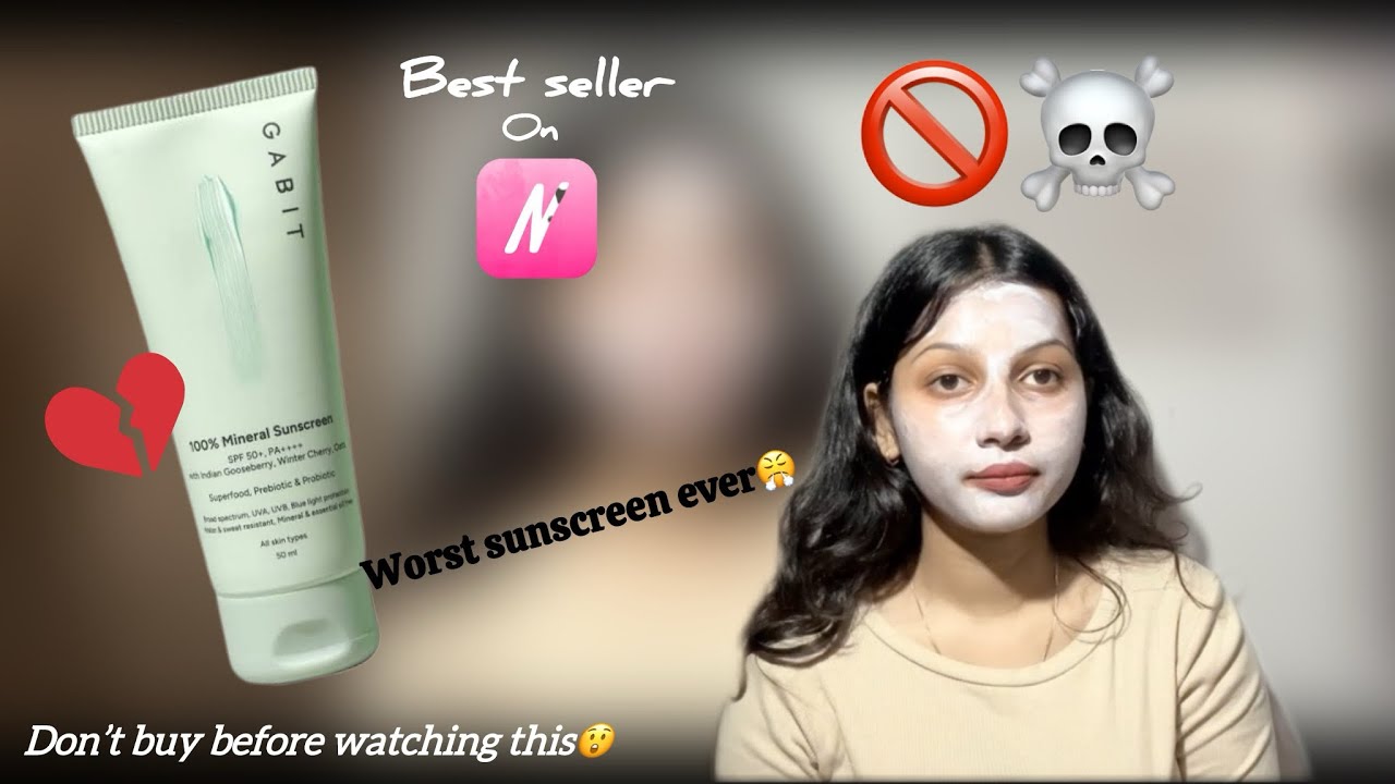 WORST SUNSCREEN EVER😤😱!!! | GABIT MINERAL SUNSCREEN brutal review😤😱