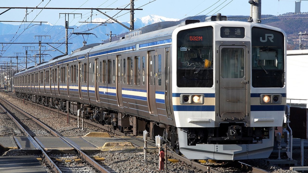 【4K60P】【長野・山梨地区】JR東日本211系電車(MT61)(界磁添加励磁制御)到着・発車シーン集+乗車動画(走行音) 2026.1