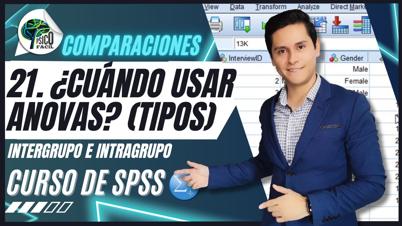 &iquest;CU&Aacute;NDO USAR ANOVA? (ANOVA, MANOVA, MANCOVA Y ANOVA FACTORIAL) ELECCI&Oacute;N DE AN&Aacute;LISIS ESTAD&Iacute;STICOS