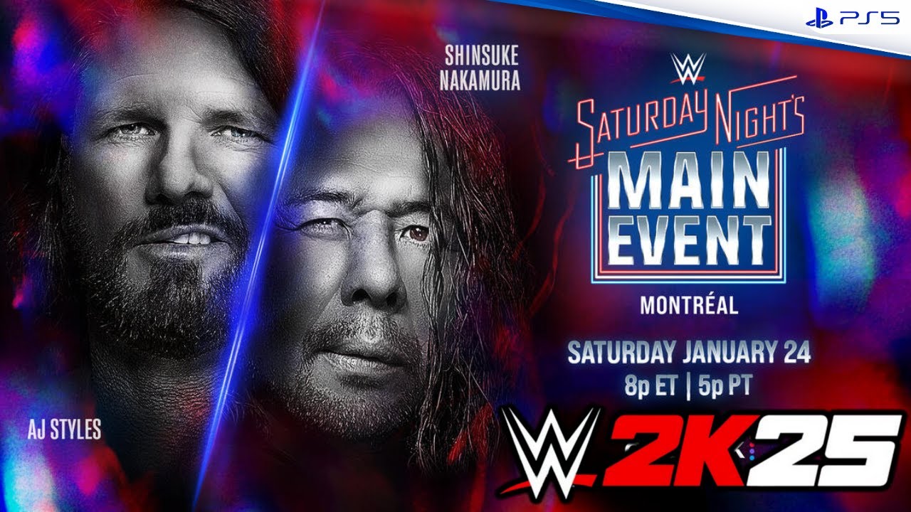 WWE 2K25 -AJ Styles VS Shinsuke Nakamura - Match at SNME
