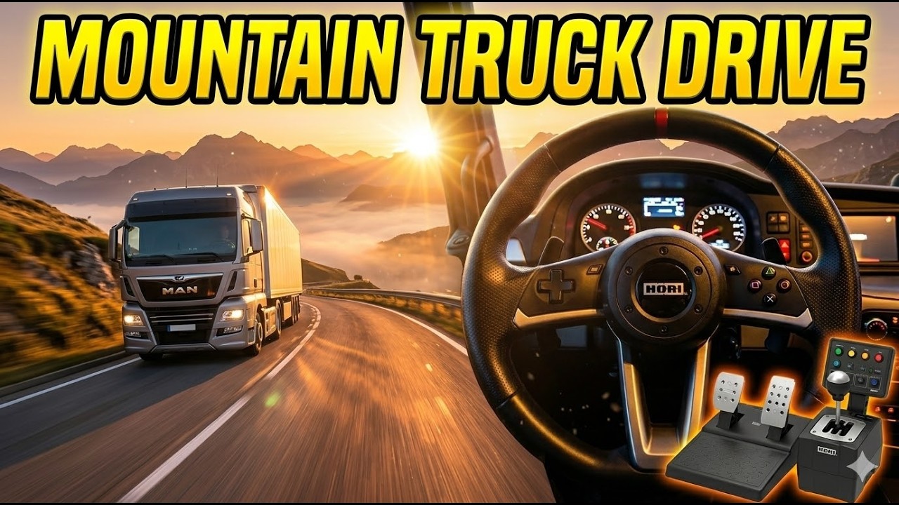 Realistic ETS2 Cockpit POV - MAN Truck on HORI Wheel