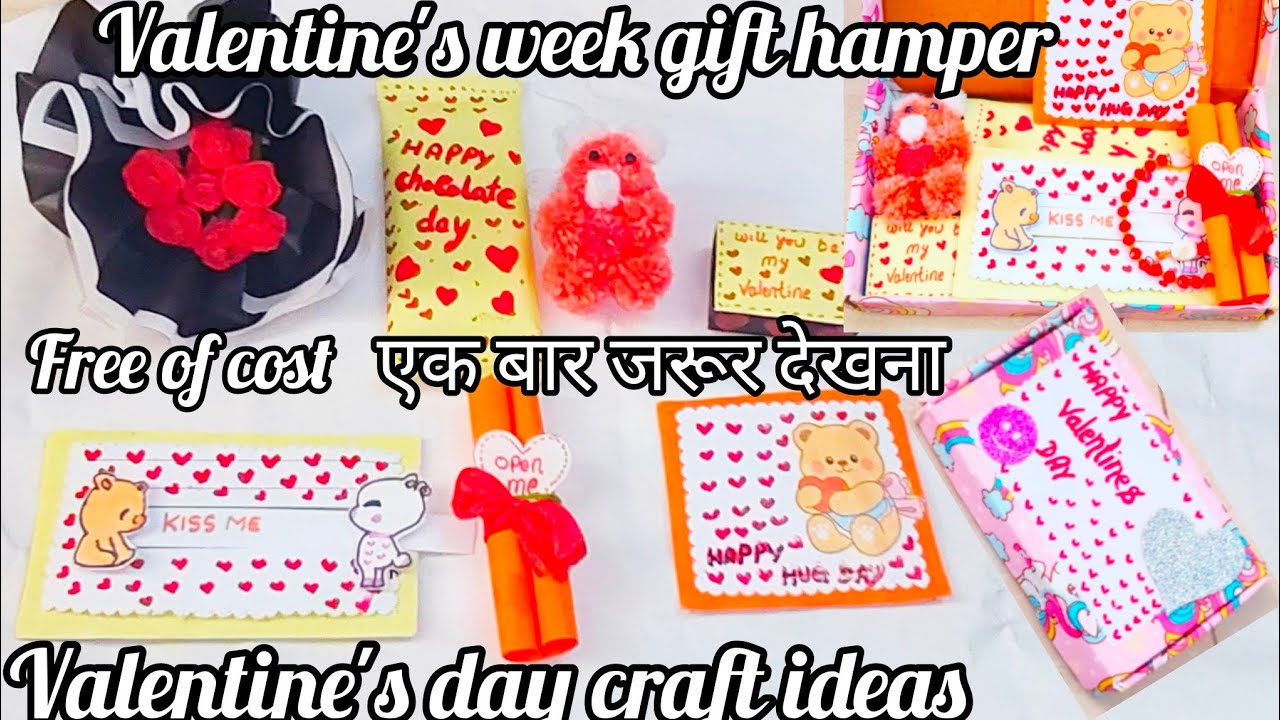 Valentine's day craft ideas with waste materials 💝/ Valentine's week gift hamper!
