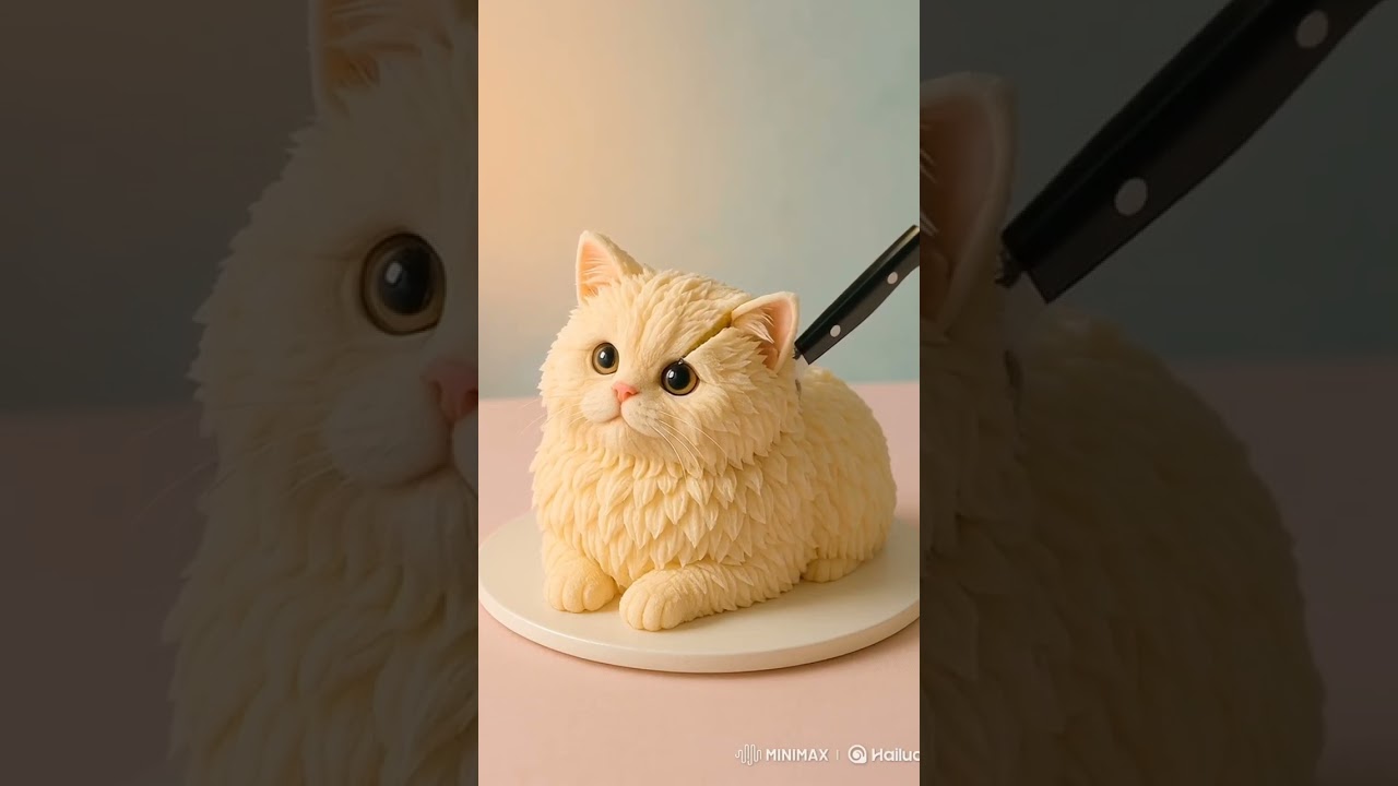 Cute Cat Cake🎂 #shorts #cat #cakecutting #catcake #trending