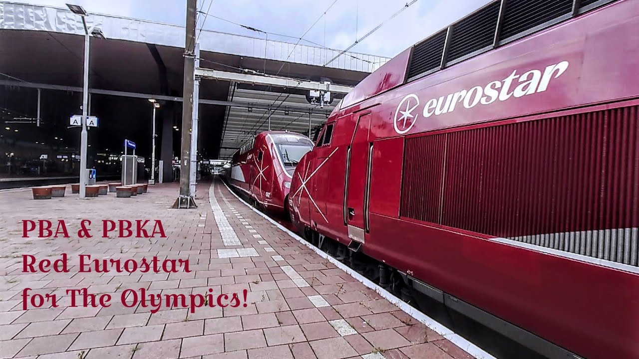 400 meters of Thalys!! PBA + PBKA Red Eurostar depart Rotterdam Centraal! - Departure -