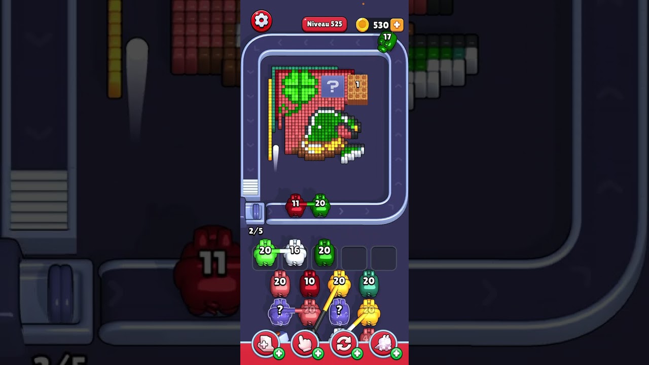 Pixel flow Level 525 très difficile 