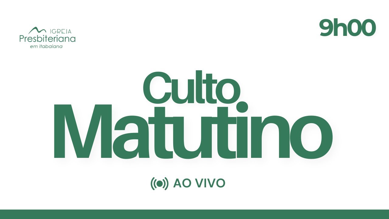 CULTO MATUTINO | 🔴 Ao vivo 🔴 -  01/03/2026 | Igreja Presbiteriana em Itabaiana