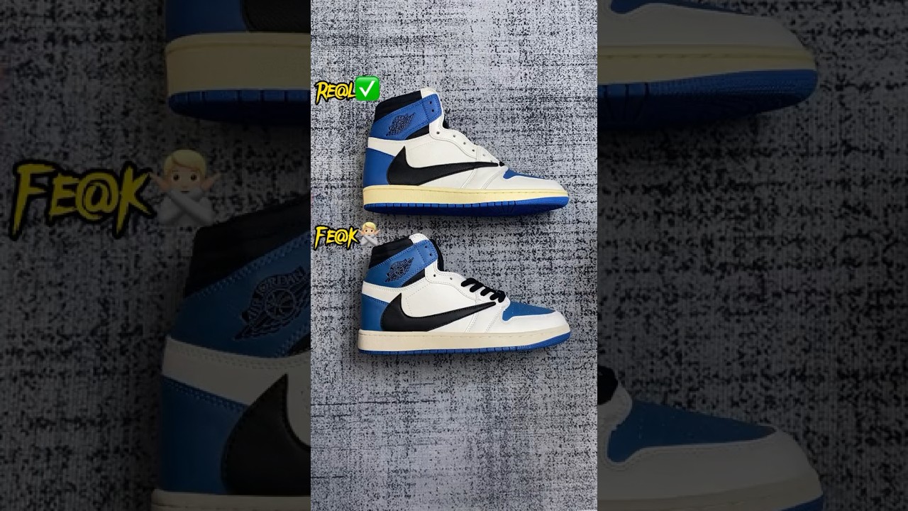 Real Vs Fake Travis Scott Fragment Jordan 1 High #sneakerhead #sneakers #viral